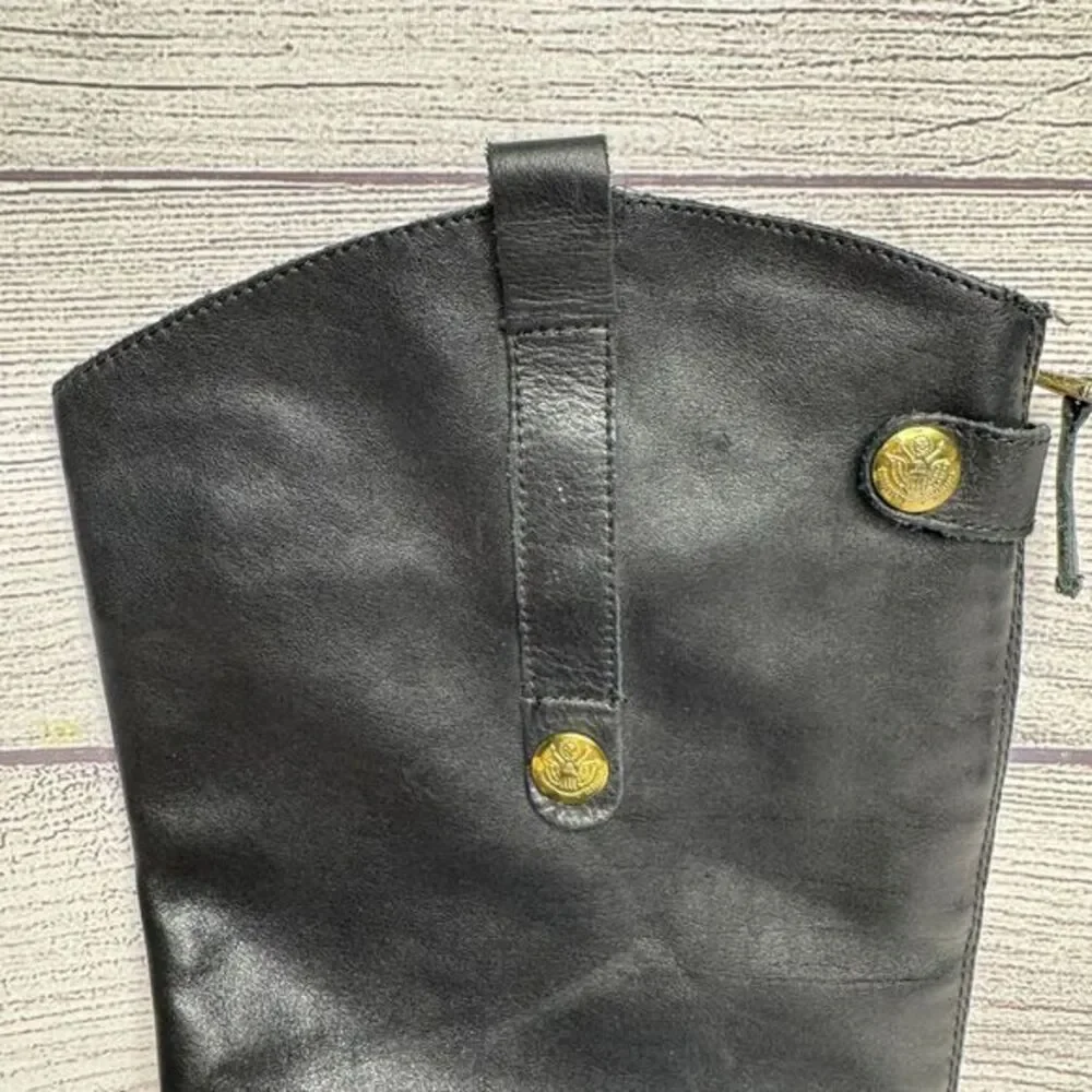 Sam Edelman Tall Black‎ Leather Penny Riding Boots Equestrian Style Winter Boots